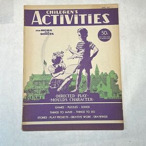 VTG Children's Activities For Home & School Magazine Book April 1947